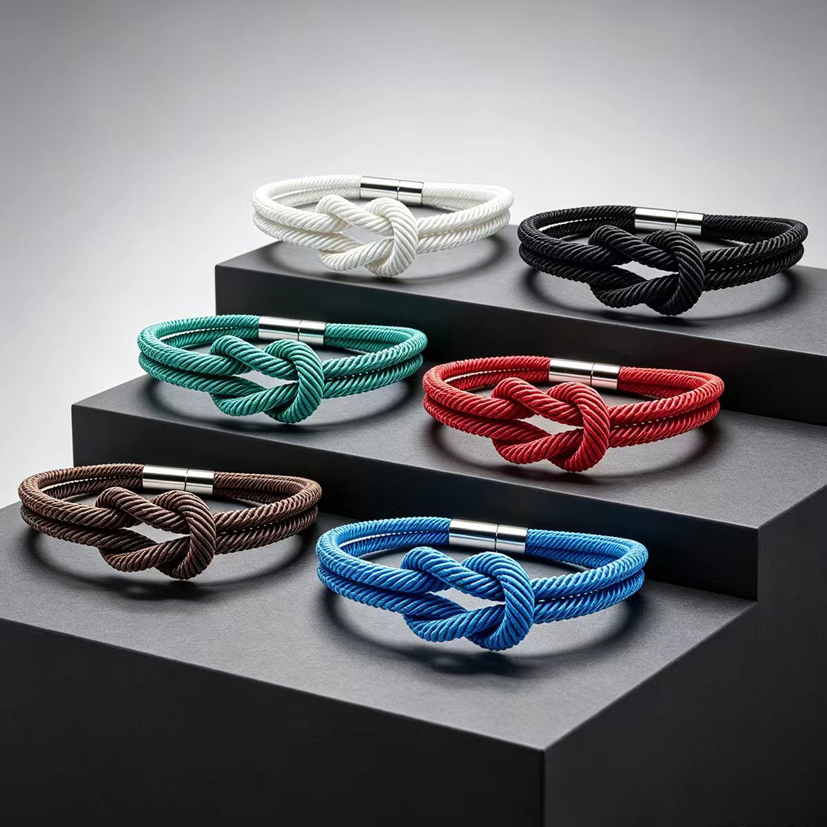 European and American cross-border bestseller: 8-shaped knot Milan rope bracelet, adjustable, unisex couple style, simple heart knot design