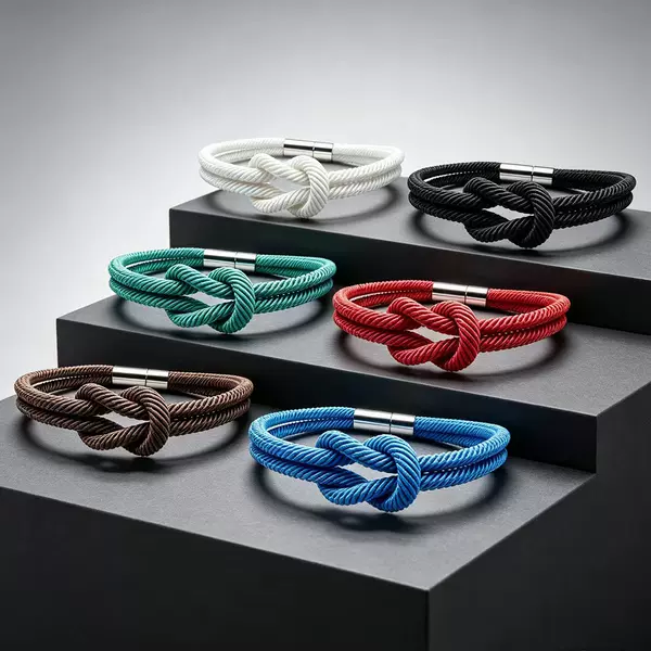 European and American cross-border bestseller: 8-shaped knot Milan rope bracelet, adjustable, unisex couple style, simple heart knot design