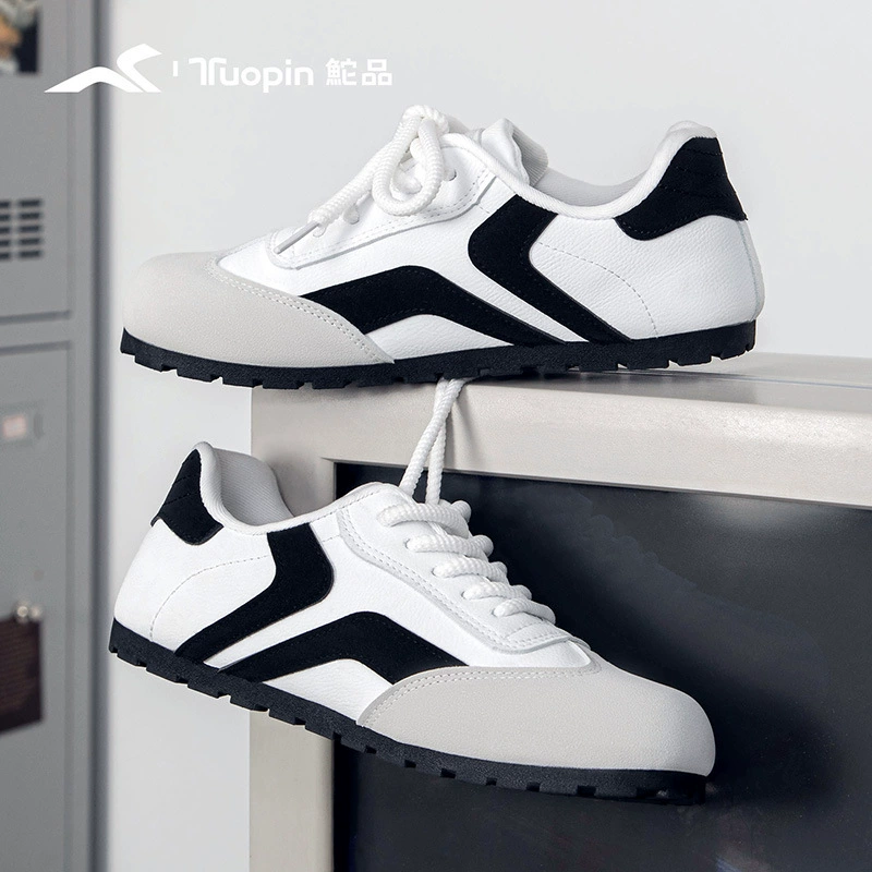 Кроссовки Tuopinpai в стиле Birkenstock, белые немецкие тренировочные кроссовки, женские нишевые кеды, повседневные спортивные ретро-кеды из канваса TP459L