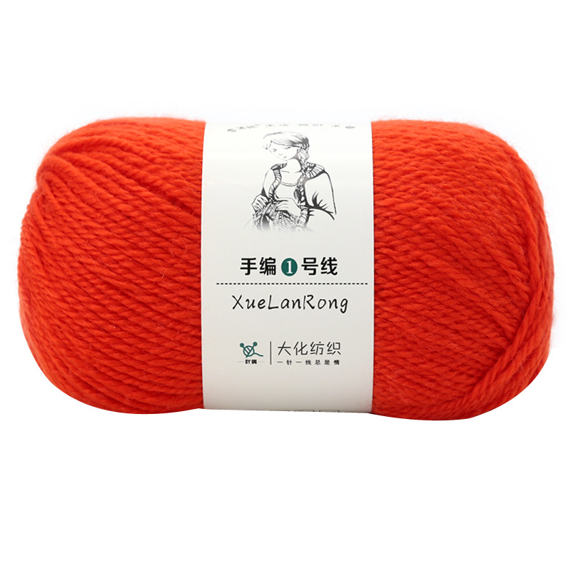 Xolan terciopelo tejido a mano línea 1 lana australiana 4-strand medio grueso bufanda sombrero abrigo palo aguja hilo comercio exterior al por mayor hilo de lana