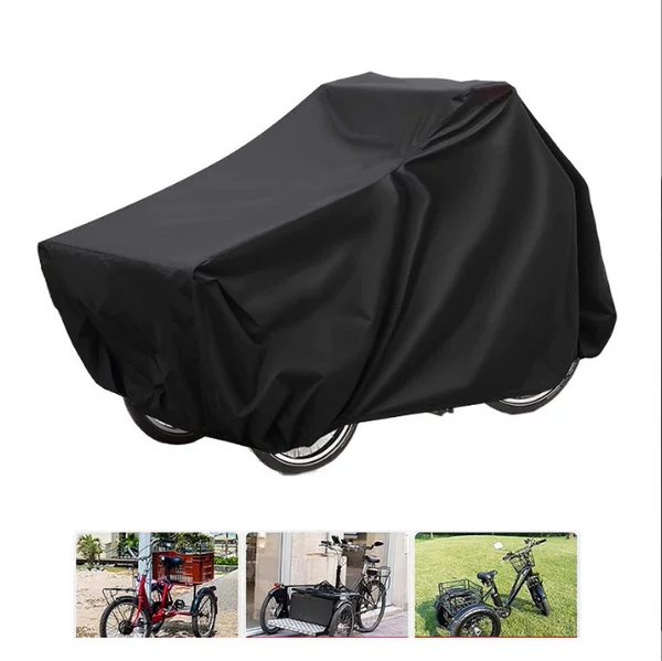 Amazon Heavy Duty Tricycle Cover Oxford Cloth Cargo Bike 3 Wheel Bicycle Rain Cover Waterproof Bike Cover