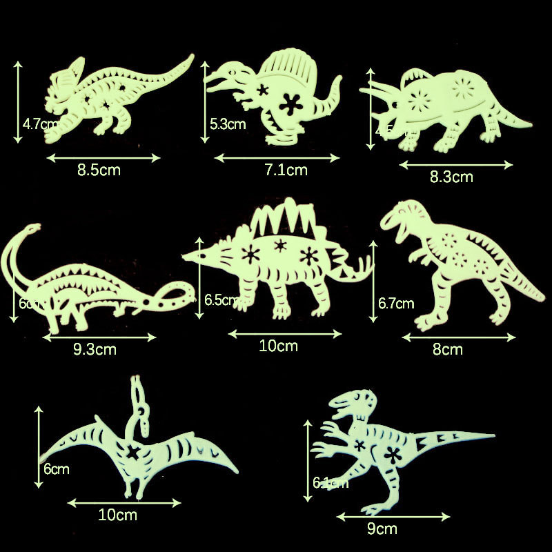 Animales pegatinas de pared luminosas flores plantas delfines peces dibujos animados juguetes transfronterizos pegatinas de refrigerador fluorescente pegatinas de ventanas luminosas