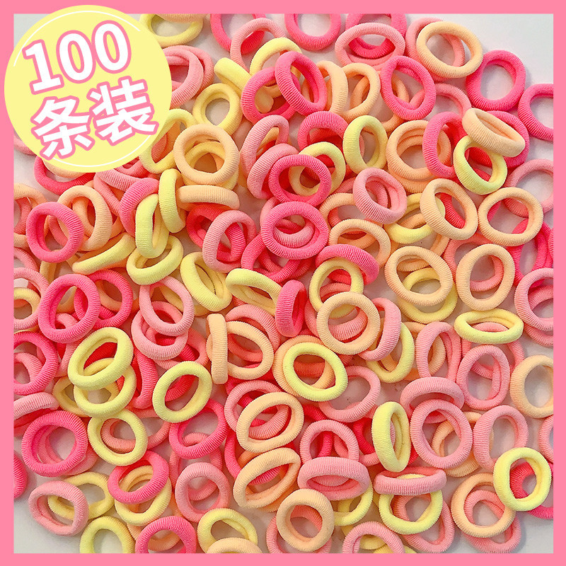 Anillo para el cabello de los niños, banda de goma de alta elasticidad, cabello trenzado, no daña el cabello, cuerda para atar al bebé, red neta 2025 nueva funda de cuero de cuerda para el cabello