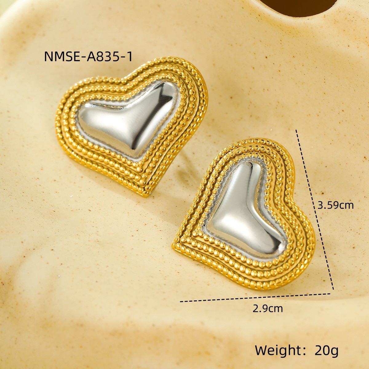 12g Weight 0.03µm-0.05µm Gold Plating Thickness PVD Coated Gold Plating Process 304 Stainless Steel Ear Needle Material Real Gold Plated Plating Material Drop Earrings, Ear Studs Classification 1 Pair Quantity Holiday, Daily Occasion 304 Stainless Steel Material Heart Shape Pattern All Seasons Season Women's Gender Polished Finish IG Style, Elegant, Modern Style Style Waterproof Non Tarnish, Mixed Metal, Plating Craft PVD Coated Real Gold Plated Heart Shape 304 Stainless Steel IG Style Elegant Modern Style Waterproof Non Tarnish Drop Earrings Ear Studs 4