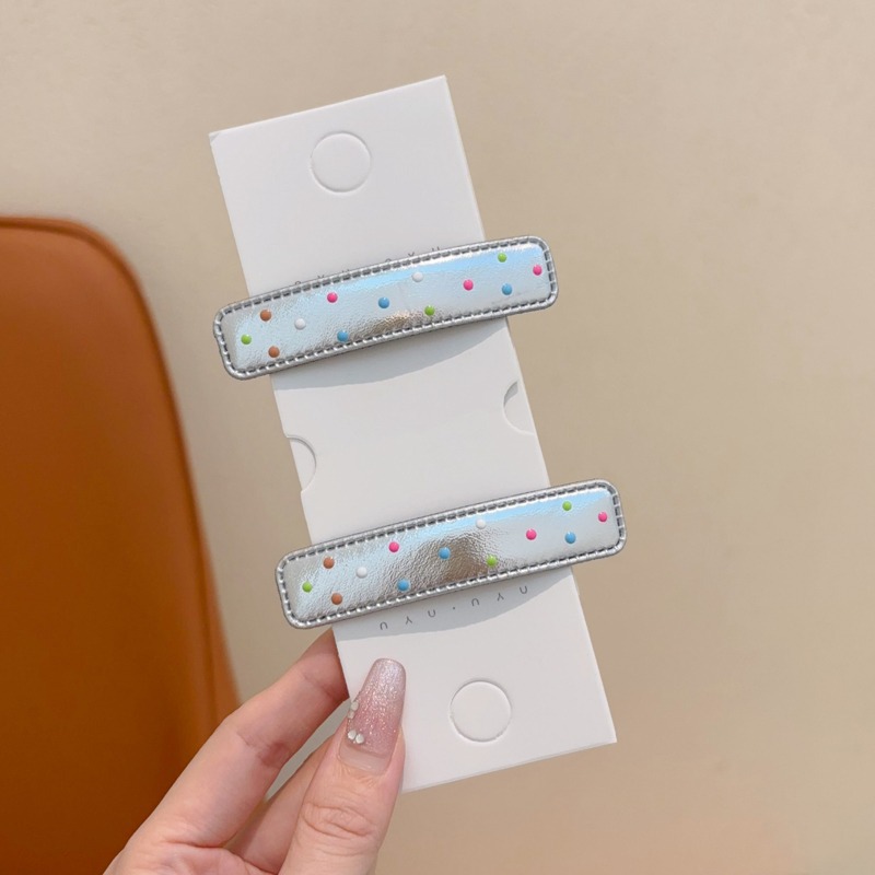 Punto de onda de color nubes clip de cabello para niños corteza plateada clip de cabello para niñas clip de frangeo lateral clip de cabello dulce clip de cabello BB