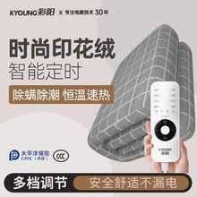 彩阳电热毯单双人学生安全宿舍双控调温家用电褥子