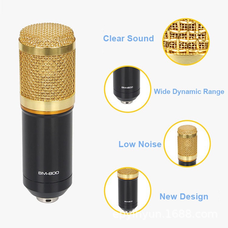 Venta transfronteriza caliente tarjeta de sonido V9 versión inglesa BM80 conjunto de micrófono de condensador tarjeta de sonido USB transmisión en vivo K canción computadora teléfono móvil