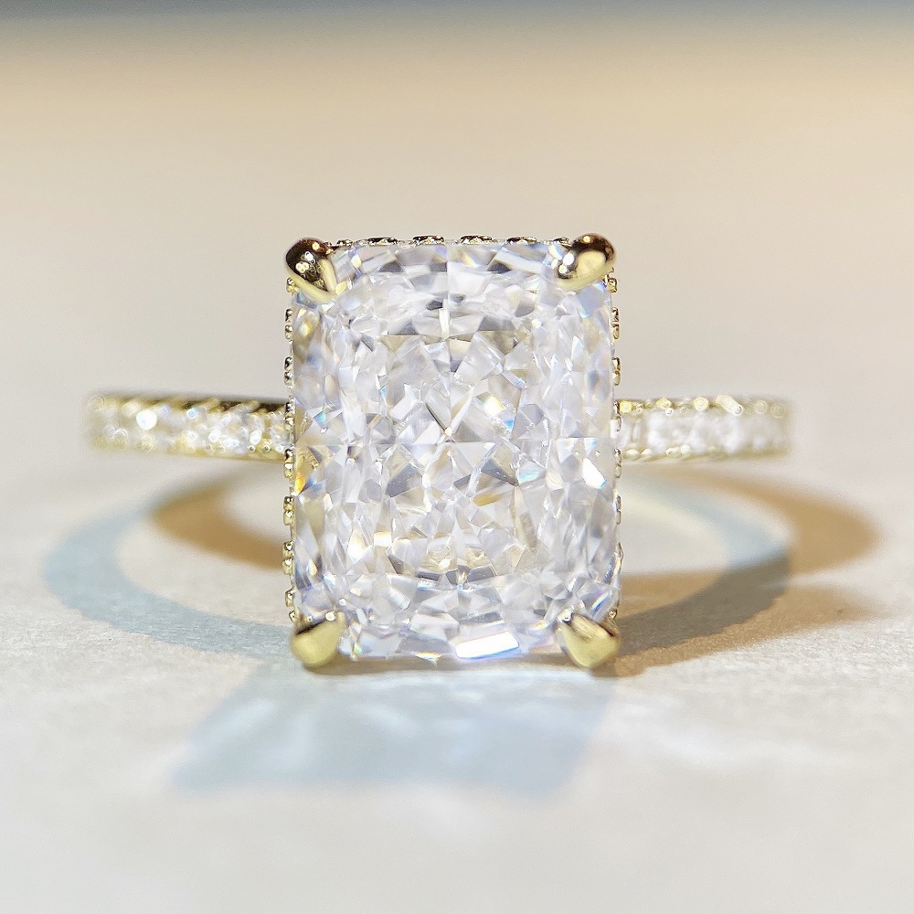 Fashion Geometric Sterling Silver Plating Zircon Rings 1 Piece