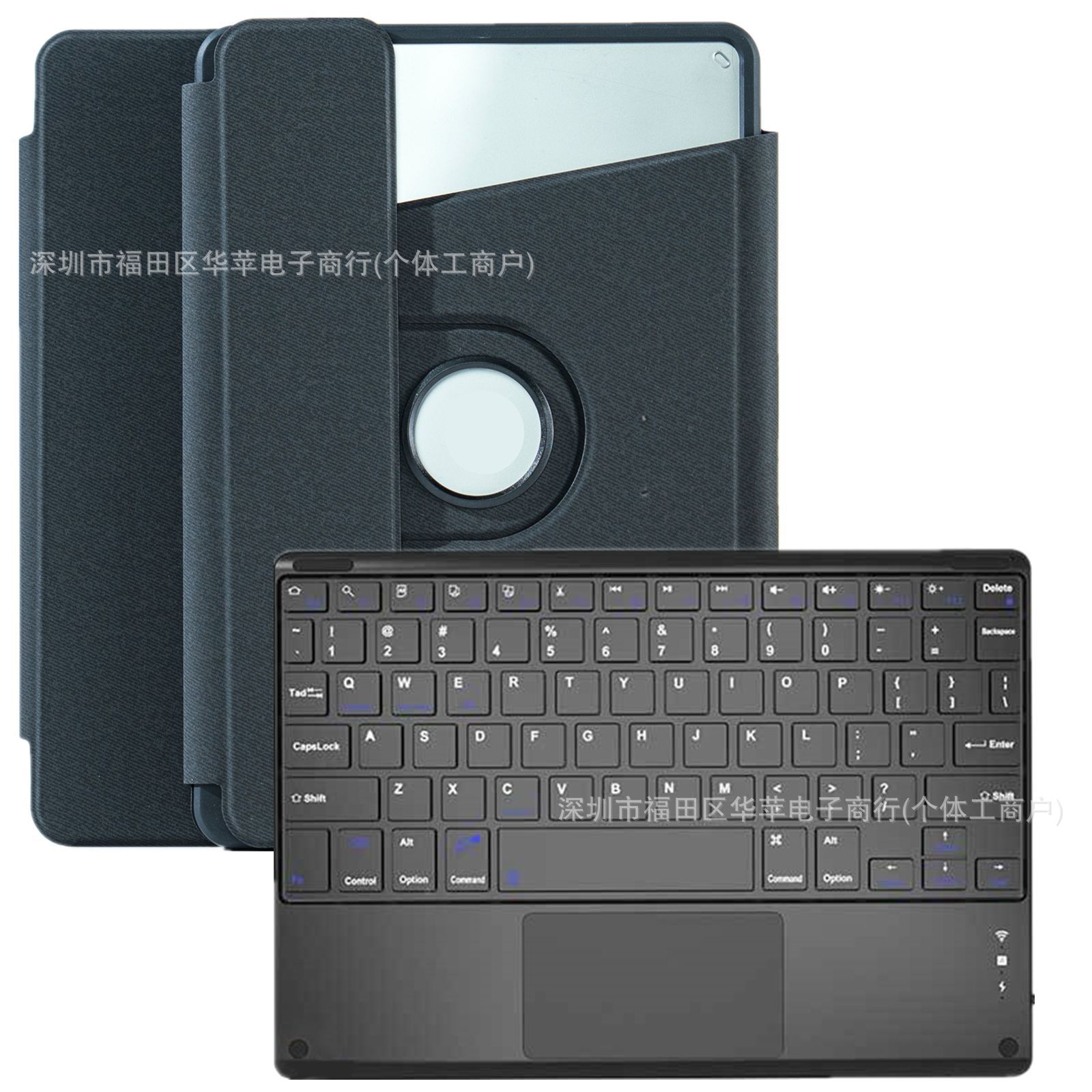 Adecuado para Xiaomi 6Pro RGB retroiluminación Bluetooth teclado funda de cuero Redmi SE11 acrílico giratorio 11.5 teclado funda