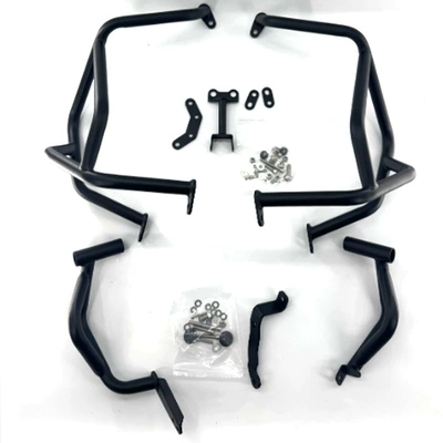 Motorcycle bumper Bar Modification, Engine Bumper, Fuel - wuji-ds625x-upper-and-lower-guardrails-black-export-quality-thickened