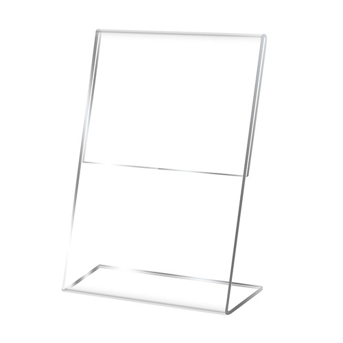 Acrylic transparent desk card L-shaped A4 table card stand tabletop QR code display card price card A5 price tag