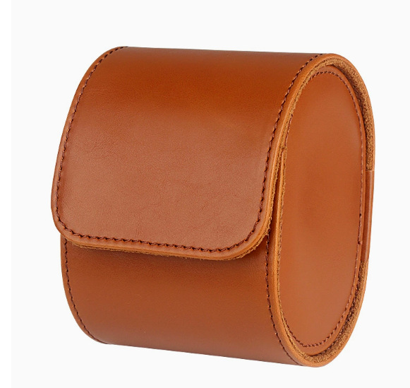 Caja de almacenamiento de reloj de fábrica de negocios bolsa de almacenamiento de cuero reloj de cuero caja de regalo PU en stock paquete único