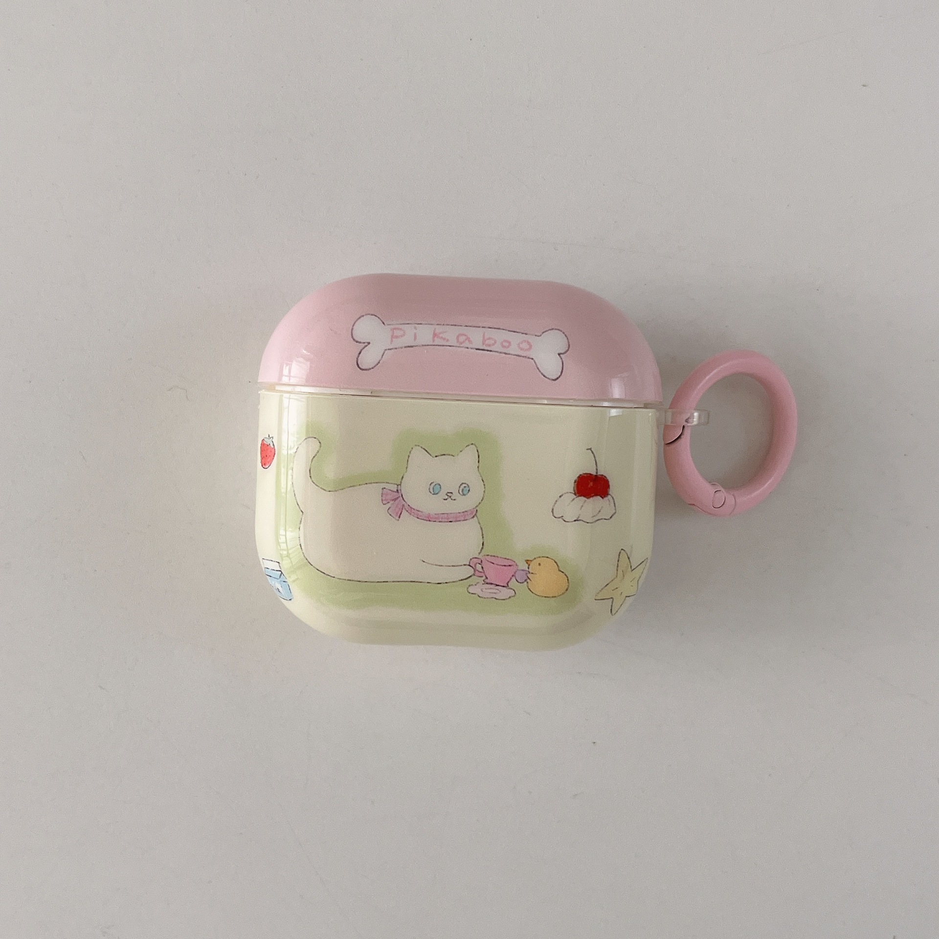 Picnic de nicho coreano Pink Cat para AirPods nueva funda para auriculares de 3/4 generación Pro2 dibujos animados 1/2 generación Pro girl