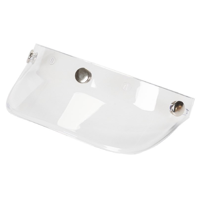 Retro Helmet Brim Visor 3/4 Helmet Brim Motorcycle Half Helmet with Three Buckles Universal Short Brim Sunshade