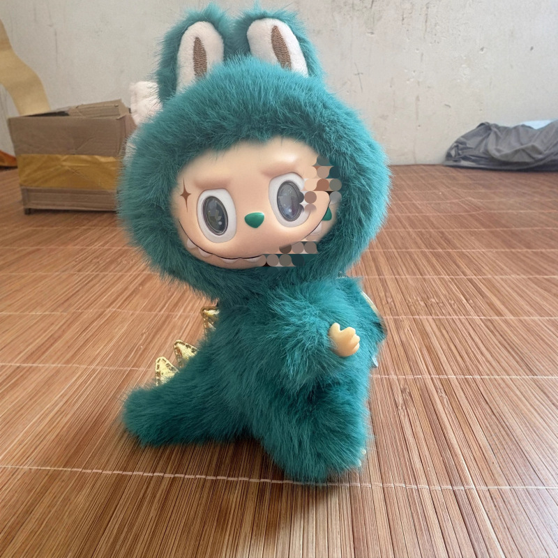 九尾狐狸改娃LABUBU 泡泡拉布布玛特 马卡龙毛绒挂件搪胶公仔玩具|undefined