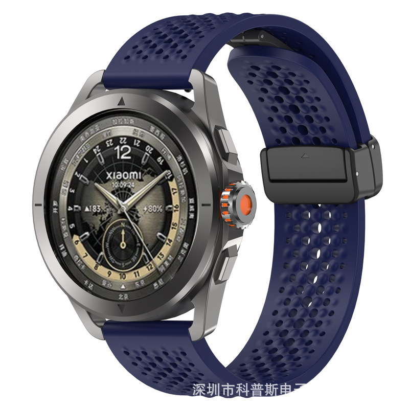 小米Watch s 4 Sport公式同タイプの通気性バンドxiaomマグネット折り畳みiシリコンバンドを適用します。|undefined