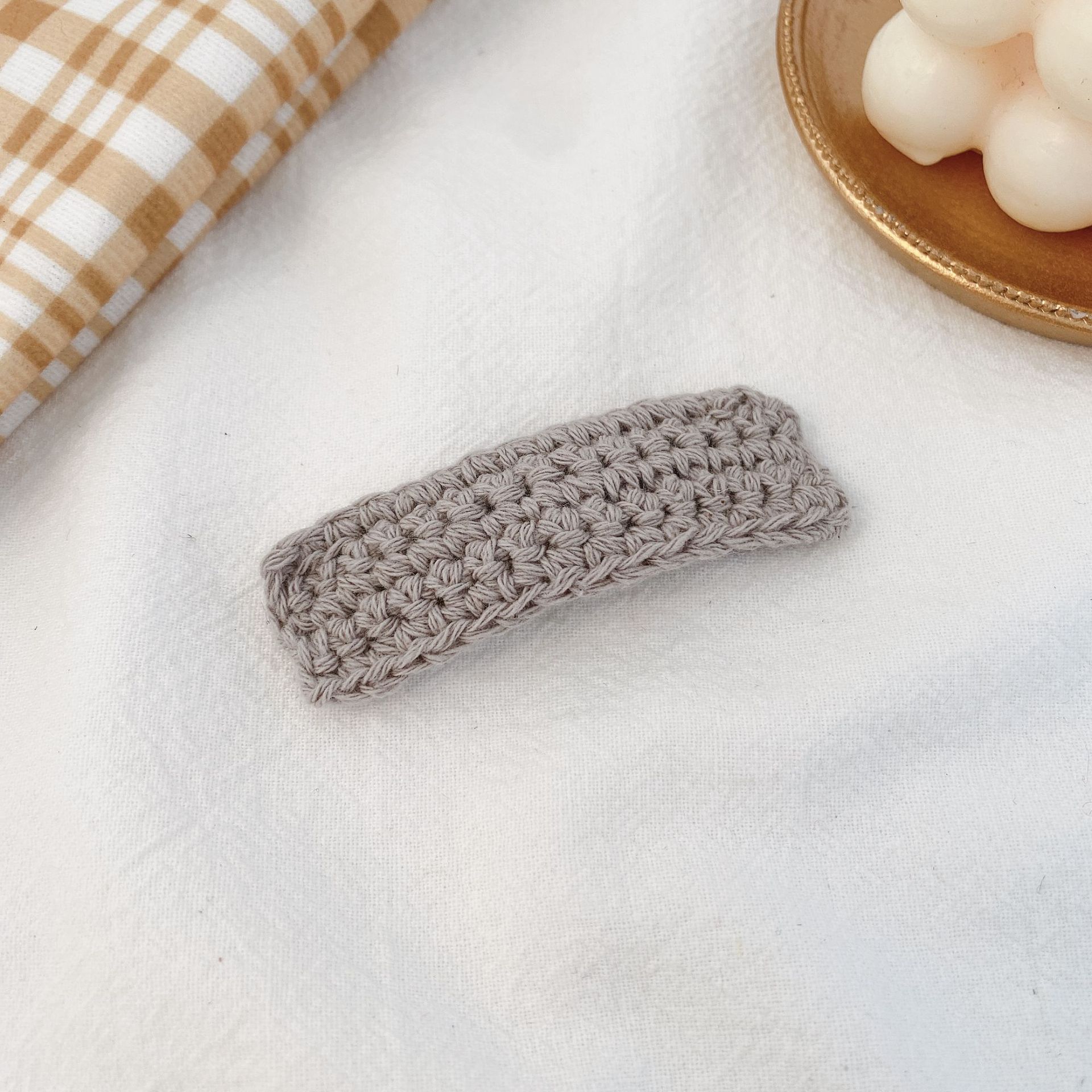 Horquilla peluda de las mujeres sombreros de estilo coreano lindo tejido de horquilla de pato amarillo flequillos clip pequeño lado otoño e invierno accesorios para el cabello mujeres