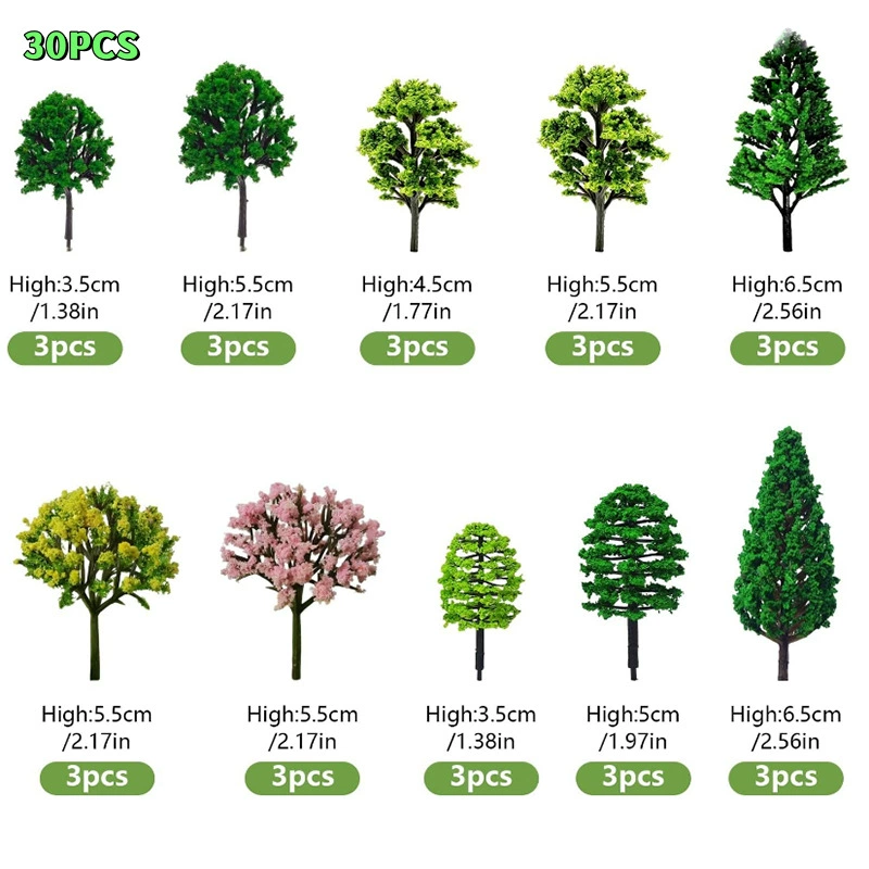 Набор миниатюрных деревьев для песочницы, комплект для создания ландшафта, материалы для DIY, аксессуары для микроландшафта и песочницы