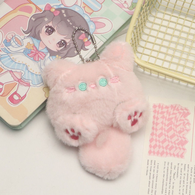 人気のかわいいぬいぐるみペンダント猫ソフトロングテールキーホルダーガールフレンドバッグペンダントアクセサリー|undefined