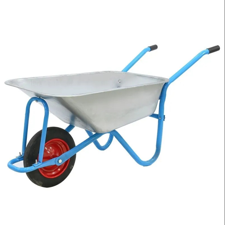 Fábrica directa agrícola carro de plástico estilo diversificado sitio de construcción monociclo movimiento de carro de arena