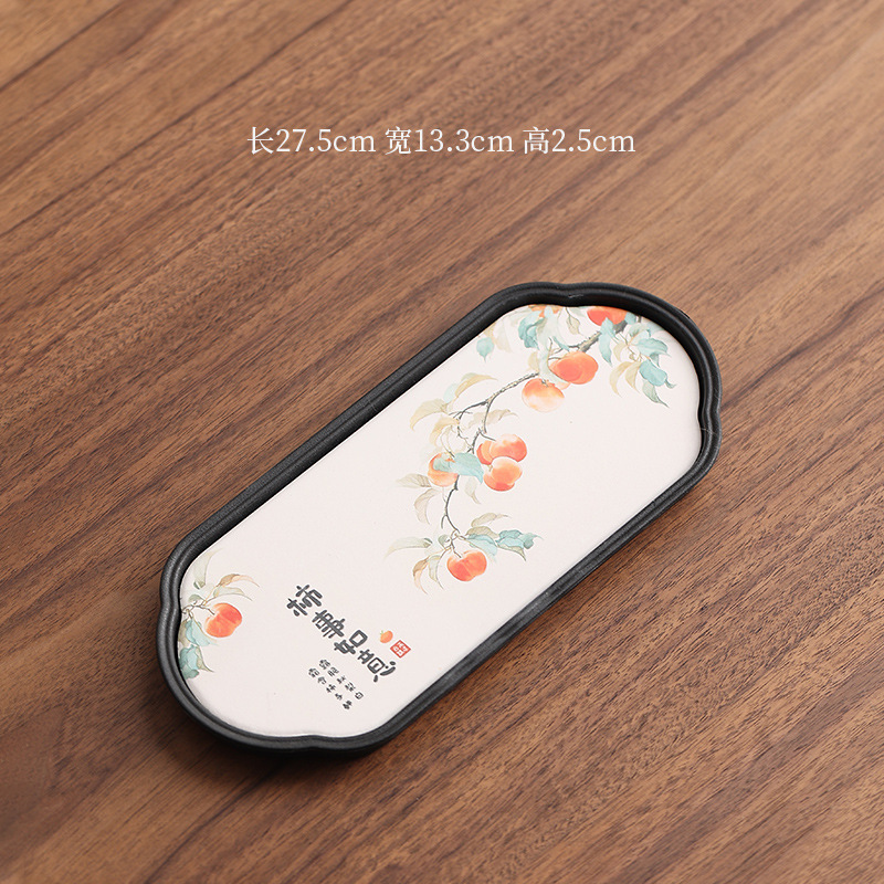 中国風の吸水トレイ、カンフー茶セット、ティートレイ、ドライティートレイ、レトロなセラミックポット、ティートレイ、小さなティーテーブルアクセサリー|undefined