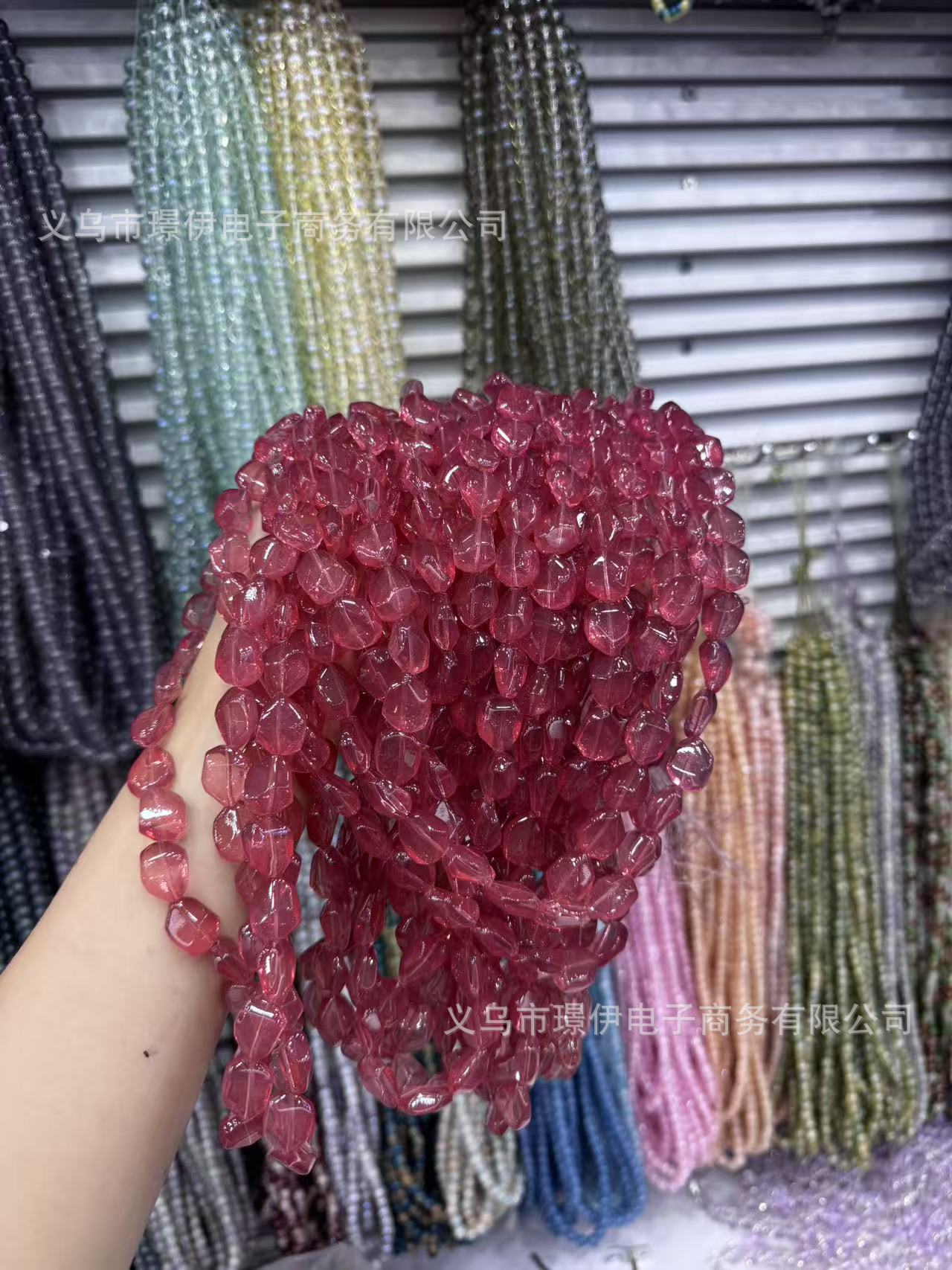 Jelly 12X16mm imitación polvo natural amatista cristal irregular cuentas sueltas bricolaje hecho a mano collar de cuentas material