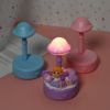 Cream table lamp with clove mushrooms, cute table decorations, resin with accessories, handmade