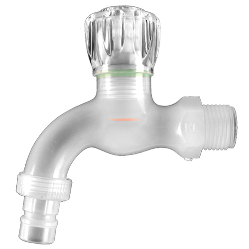 Transparent plastic washing machine faucet, 4-way household mop sink single-cold quick-fill water tap with extended, thickened switch valve