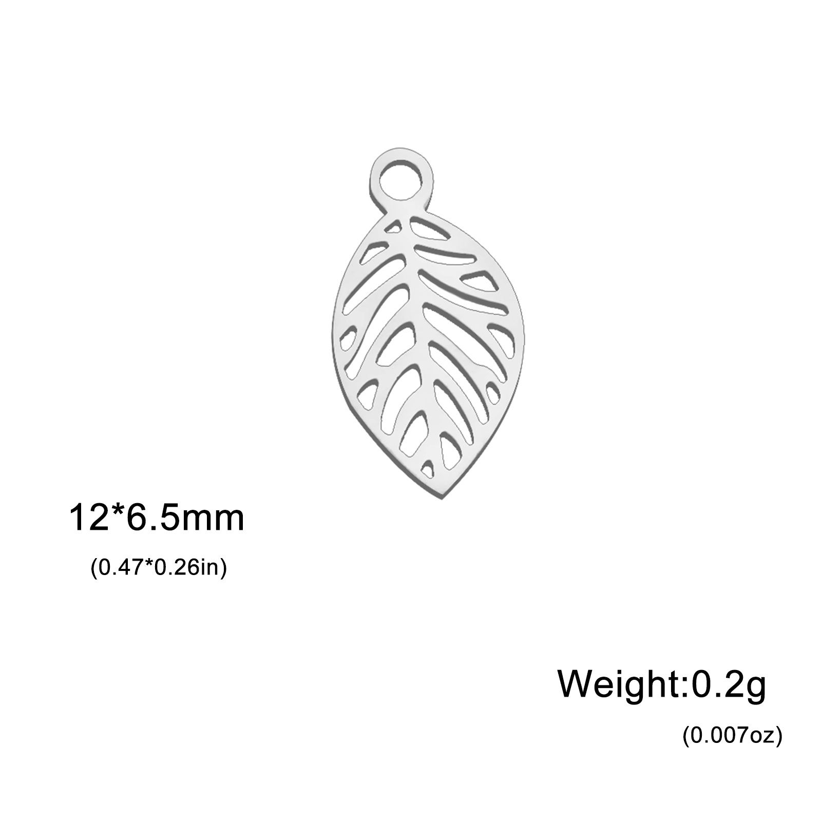 2g Weight Pendant Jewelry Making Type DIY Jewelry Accessories Classification 1 Piece Quantity Stainless Steel Material Leaf, Flower Pattern Polished Finish Plating Design Simple Style Style 1 Piece Stainless Steel Leaf Flower Polished Pendant 5