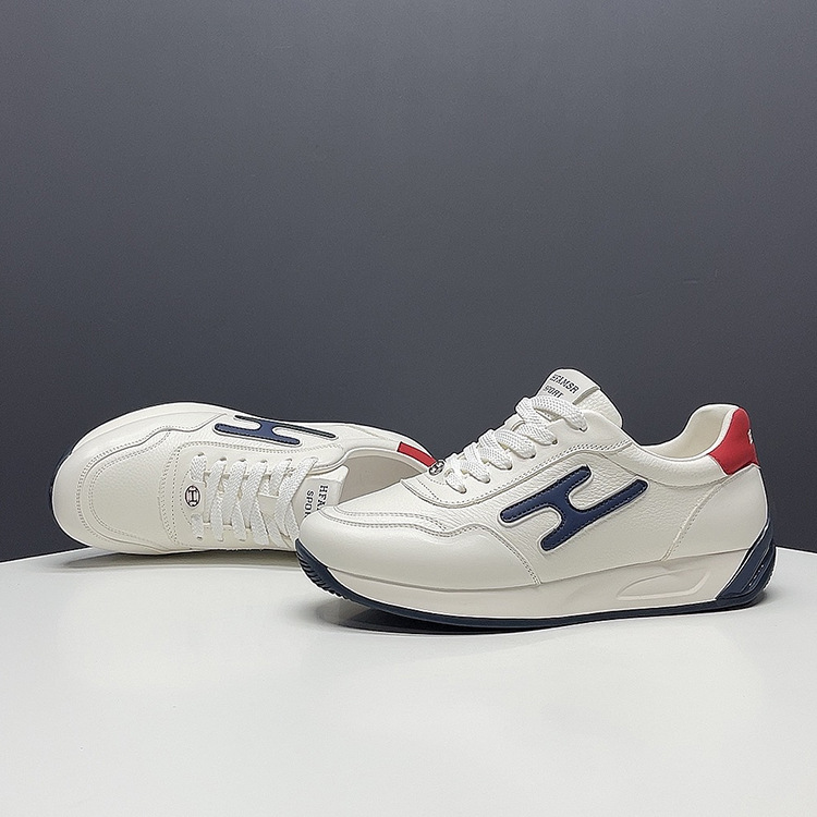 新款男士阿甘鞋男鞋头层牛皮男款休闲鞋潮百搭高级感鞋子休闲鞋