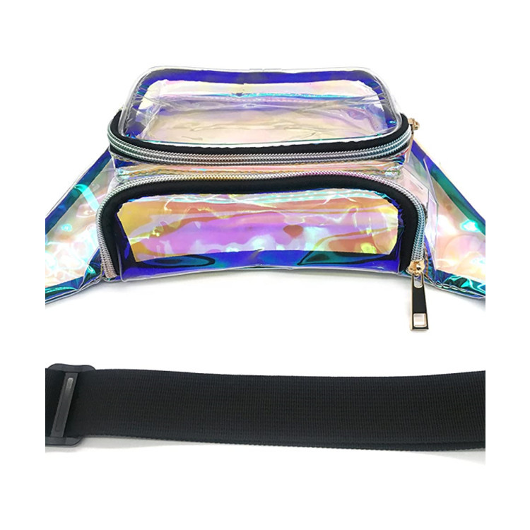144g Weight Zipper Closure Type Streetwear Solid Color Transparent Zipper Fanny Pack