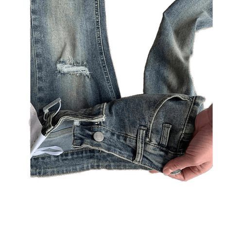 Vintage Retro Holey Flared Jeans for Women - Summer New Arrival High-Waisted Slimming Tapered Pants