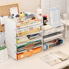 デスクトップ収納ラックは、多層コンパートメントファイルフレームオフィスA4用紙ドキュメント収納ボックスと積み重ねることができます