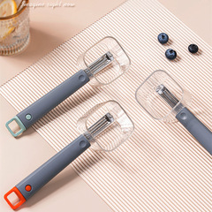 新型皮むき器、皮むき液が飛び散らない収納式、家庭用多機能皮むきナイフ、皮むき器