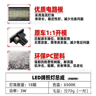 Mercedes-Benz – License plate lamp Plate Light