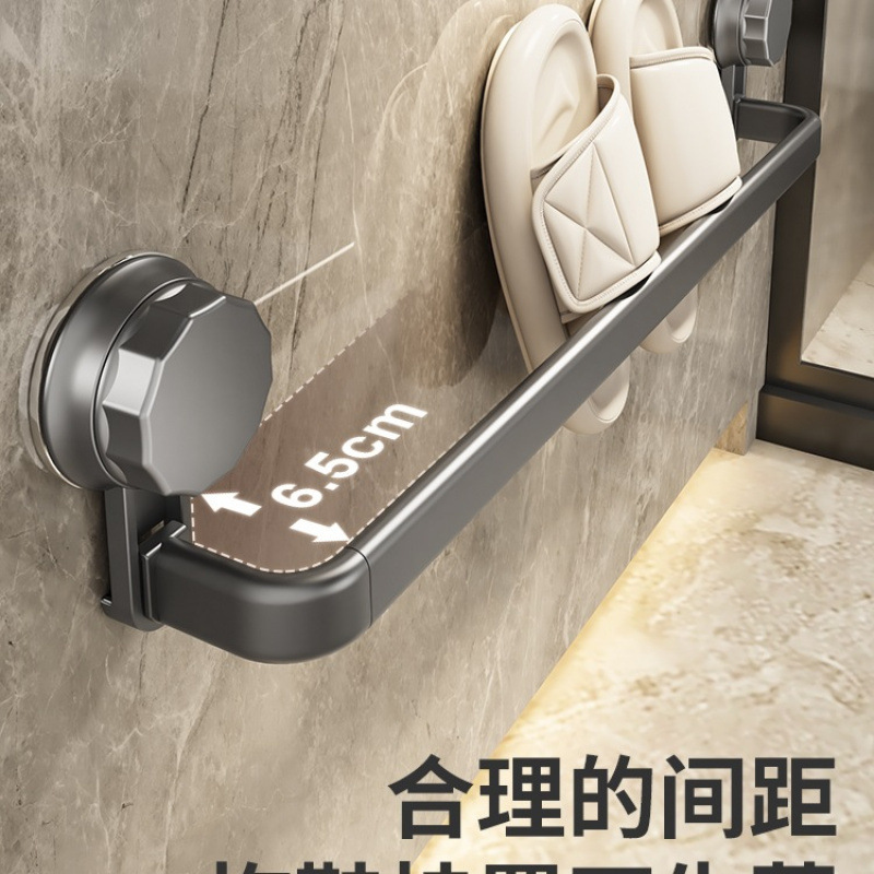 Soporte de zapatillas sin perforación, soporte de zapatos en la pared del baño, soporte de toallas de drenaje en la pared del baño