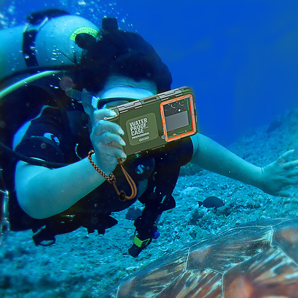 Black Technology Diving Phone Case 15m Universal Outdoor Full-Cover Waterproof Case Diving Photography Phone Protective Case