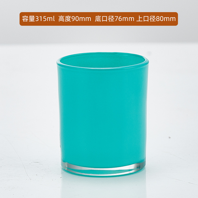 Candelaria de banano cubierta de banda de vidrio de colores vela DIY taza vacía dormitorio recipiente de candelaria de banano en candelabros