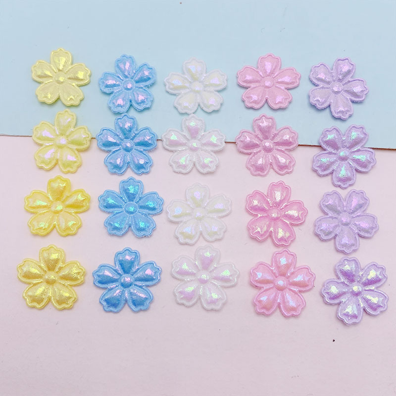 New Magic color PU Mini small flower cloth stickers DIY jewelry children's hairpin headdress clothing shoes and hats candy box accessories