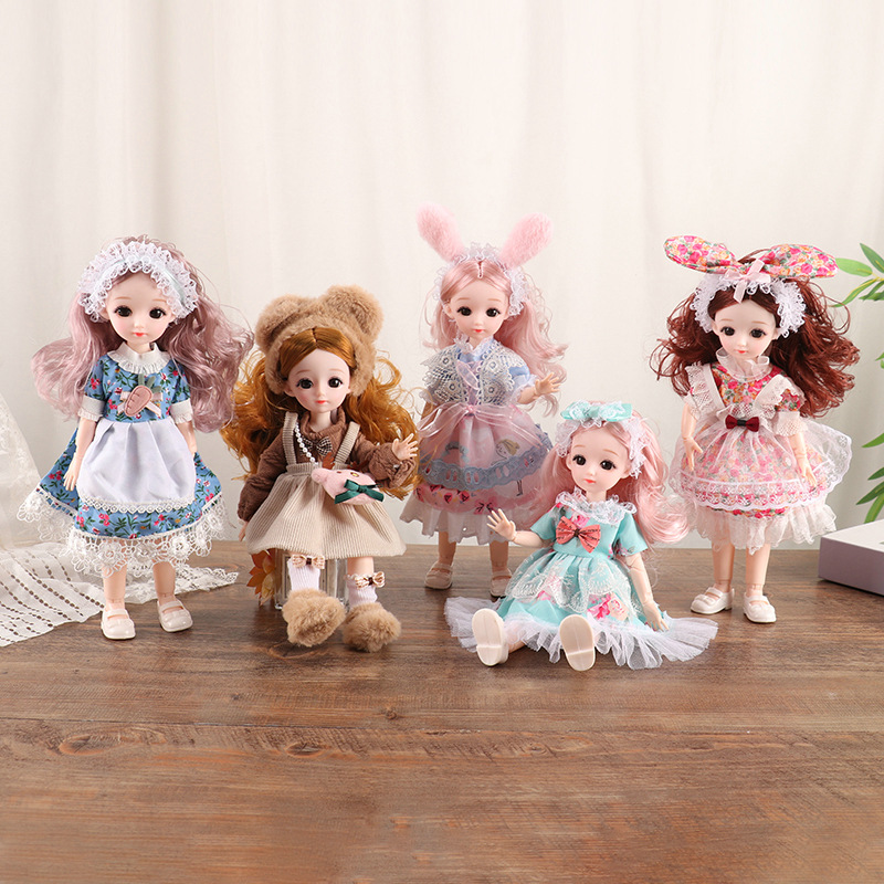 Boneca de vestir princesa realista de 30 cm, sucesso de vendas internacionais, brinquedo para aniversário de menina, conjunto em caixa de presente._voghion.com
