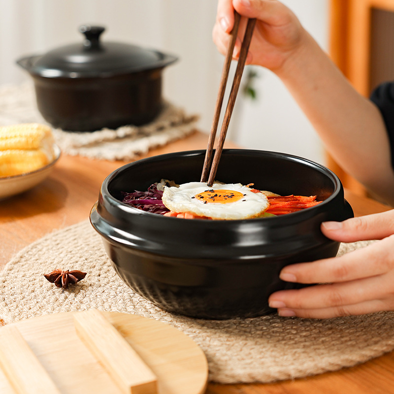 Olla de piedra + olla de piedra especial para mezclar arroz, olla de cerámica estilo coreano, olla para guisar pollo, olla de barro para uso doméstico, olla de barro duradera. image 5