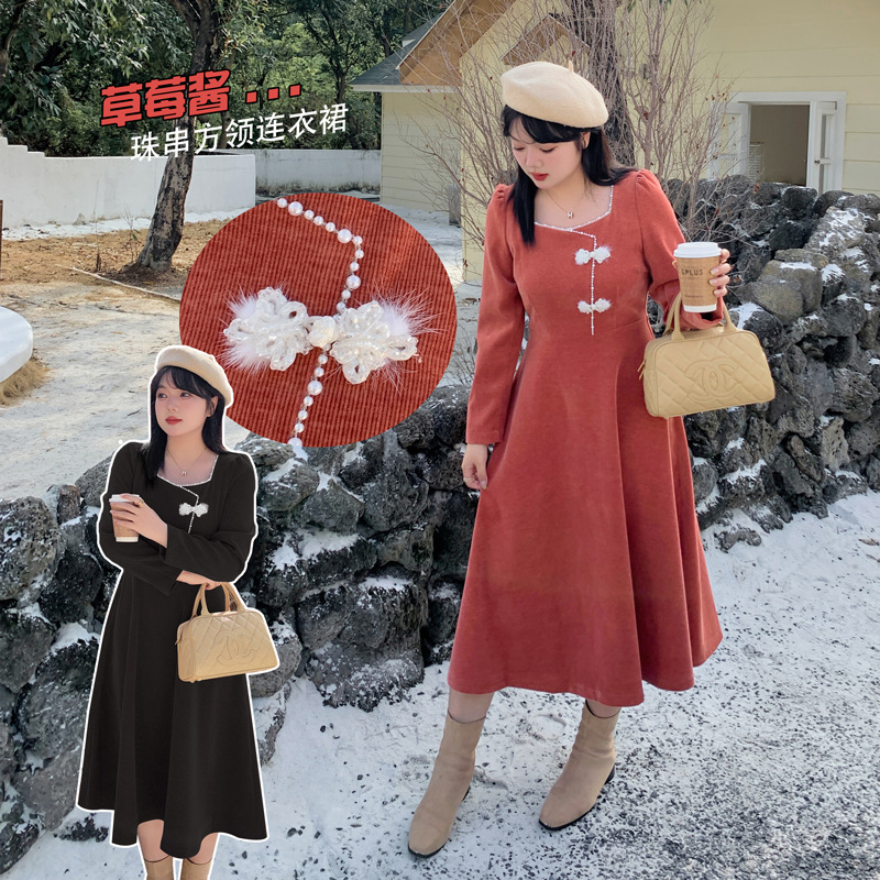 冬  XL-4XL 大きいサイズ ワンピース  冬  XL-4XL 大きいサイズ ワンピース