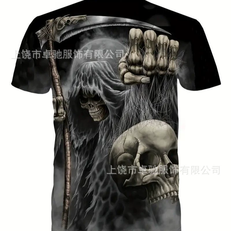 (Перекрестная торговля), футболка с коротким рукавом для отдыха, Aliexpress, Amazon, 3D, с коротким рукавом
