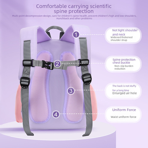 Original cartoon style kindergarten school bag, casual ergonomic lightweight unisex primary school student backpack wholesale