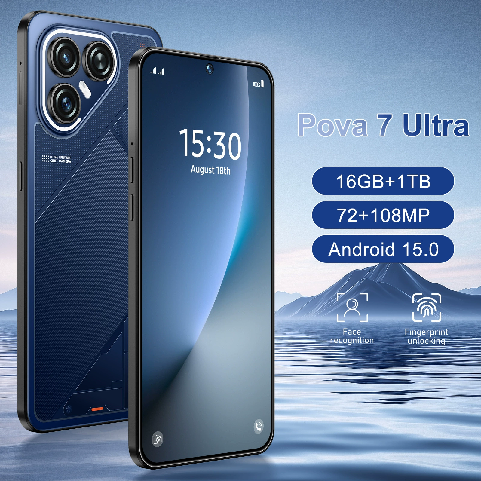 2026 популярный новый мобильный телефон Pova7 Ultra кросс-бордер эксклюзивный мобильный телефон, технологичный смысл, атмосферный, прямая поставка от производителя