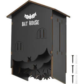 Bat Box Wooden跨境热销悬挂蝙蝠屋亚马逊蝙蝠户外装饰木质工艺品