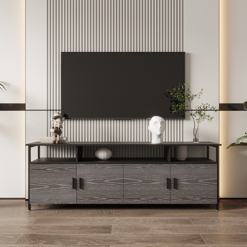 Mueble para TV moderno minimalista para sala de estar, dormitorio, apartamento pequeño, hogar, estilo ligero de lujo, simple, mueble de pared, mueble de suelo, fabricante, venta al por mayor