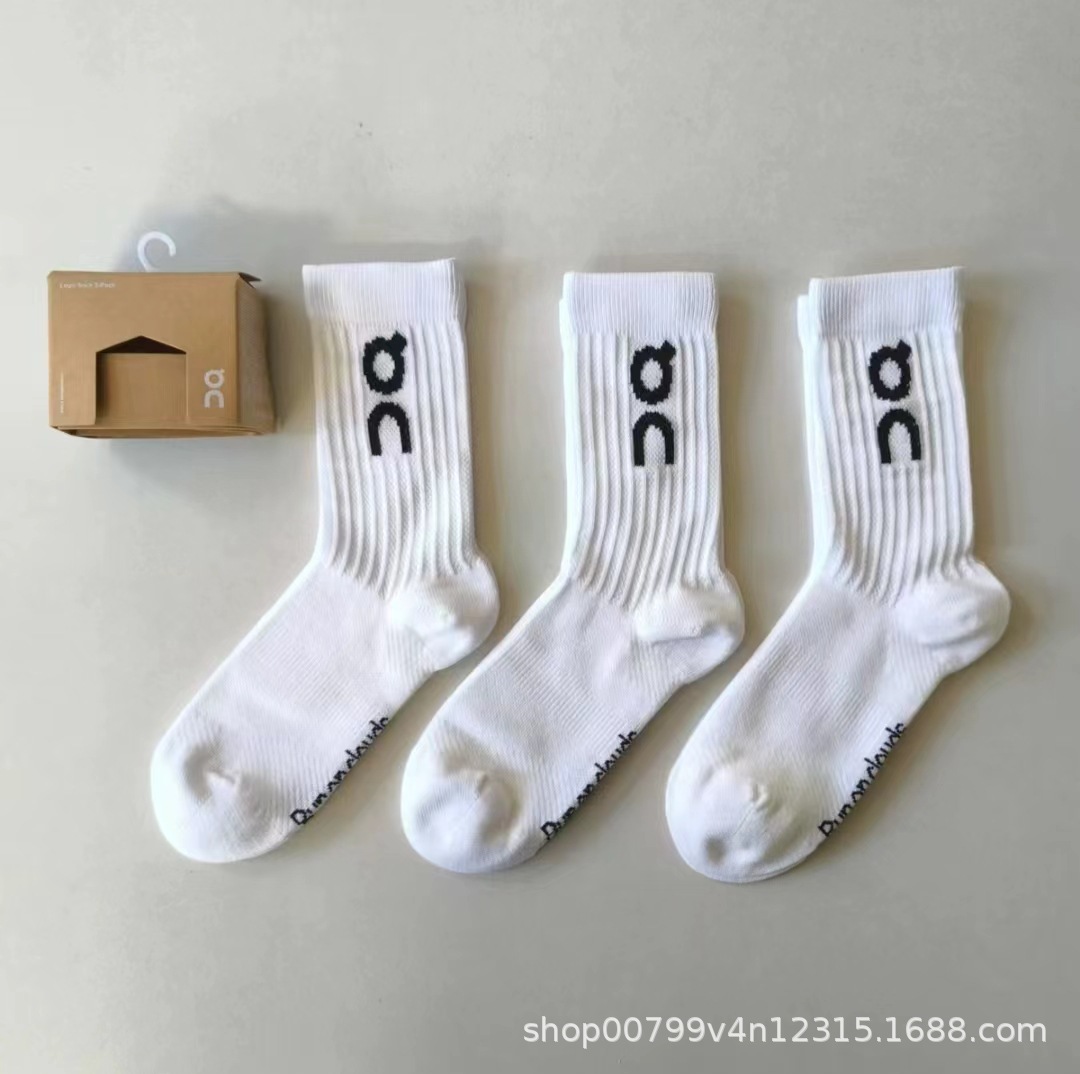 オンソックス 3足組 オンランニング カップルソックス ランニング 男女兼用 おしゃれソックス おしゃれ ミドルソックス スポーツ 吸汗性