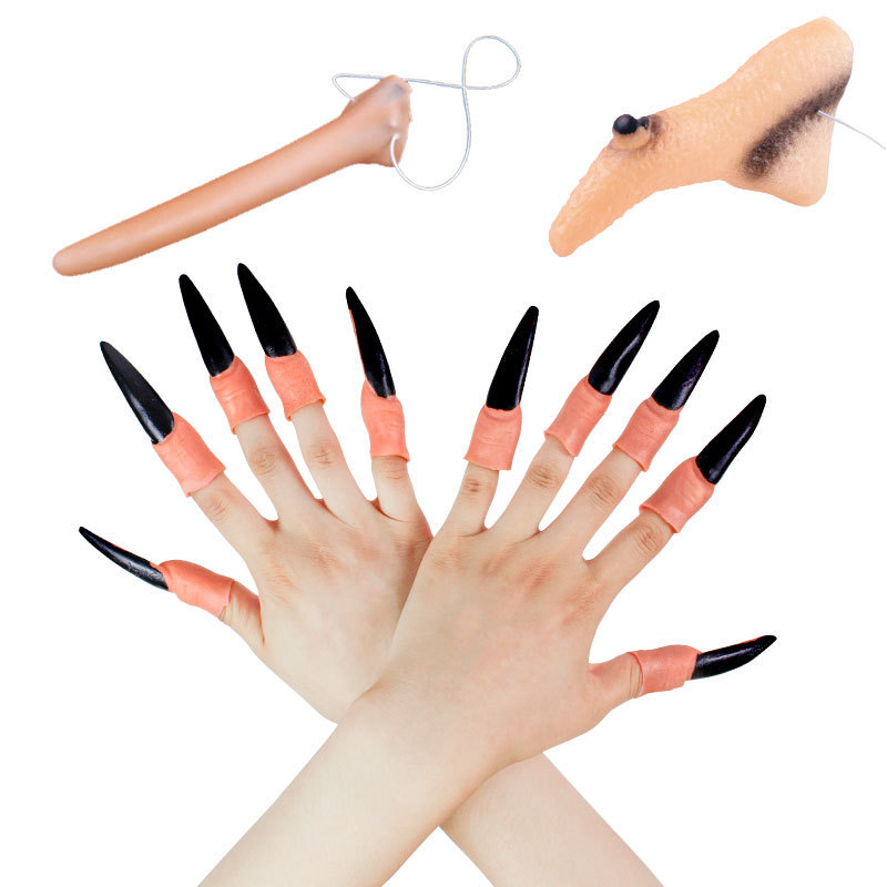 Halloween Props Witch Fake Nose Pinocchio Long Nose Cosplay Dress up Vampire Zombie Nails Halloween Props Witch Fake Nose Pinocchio Long Nose Cosplay Dress up Vampire Zombie Nails