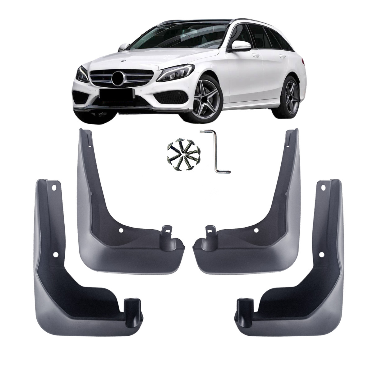 Suitable for 14-21 Mercedes-Benz C-Class Sports Models Mercedes-Benz C W205/S205 Cross-Border Foreign Trade Mudguards
